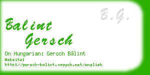 balint gersch business card